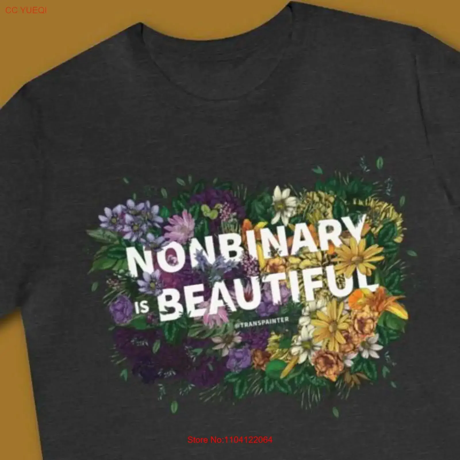 غير ثنائي جميل تي شيرت فخر مثليه موكب مهرجان المتحولين جنسيا الرعاية الصحية خمر غسلها أوم تنفس