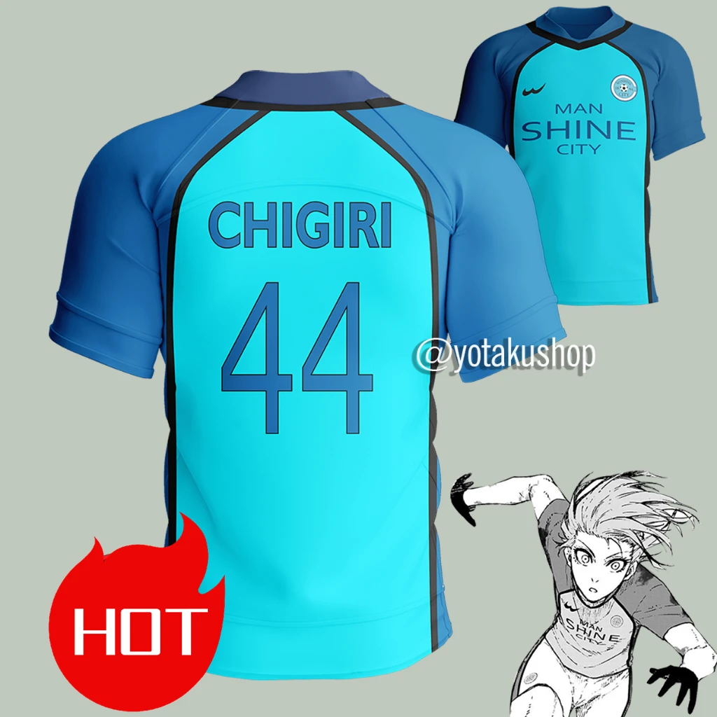 

Blue Lock Manshine City Anime Cosplay Men V-neck Jersey Football Short Sleeve Tee Seishiro Nagi Tops 2025 T Shirt Custom Tops