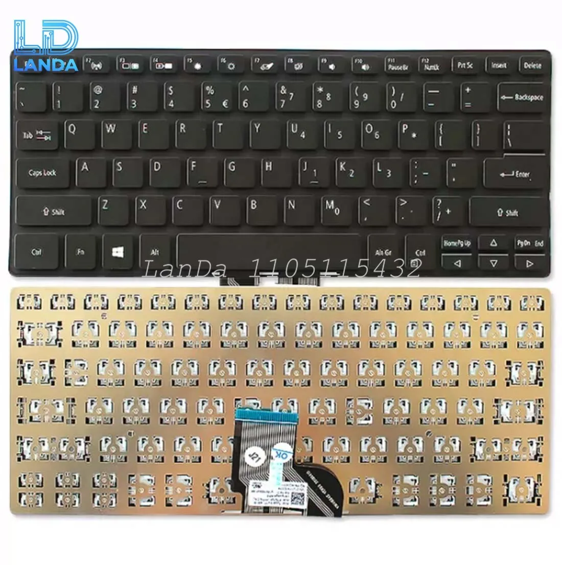 

Клавиатура ноутбука для Acer Spin1 SP111-32N SP111-34N N17H2 SP111-33 США без подсветки