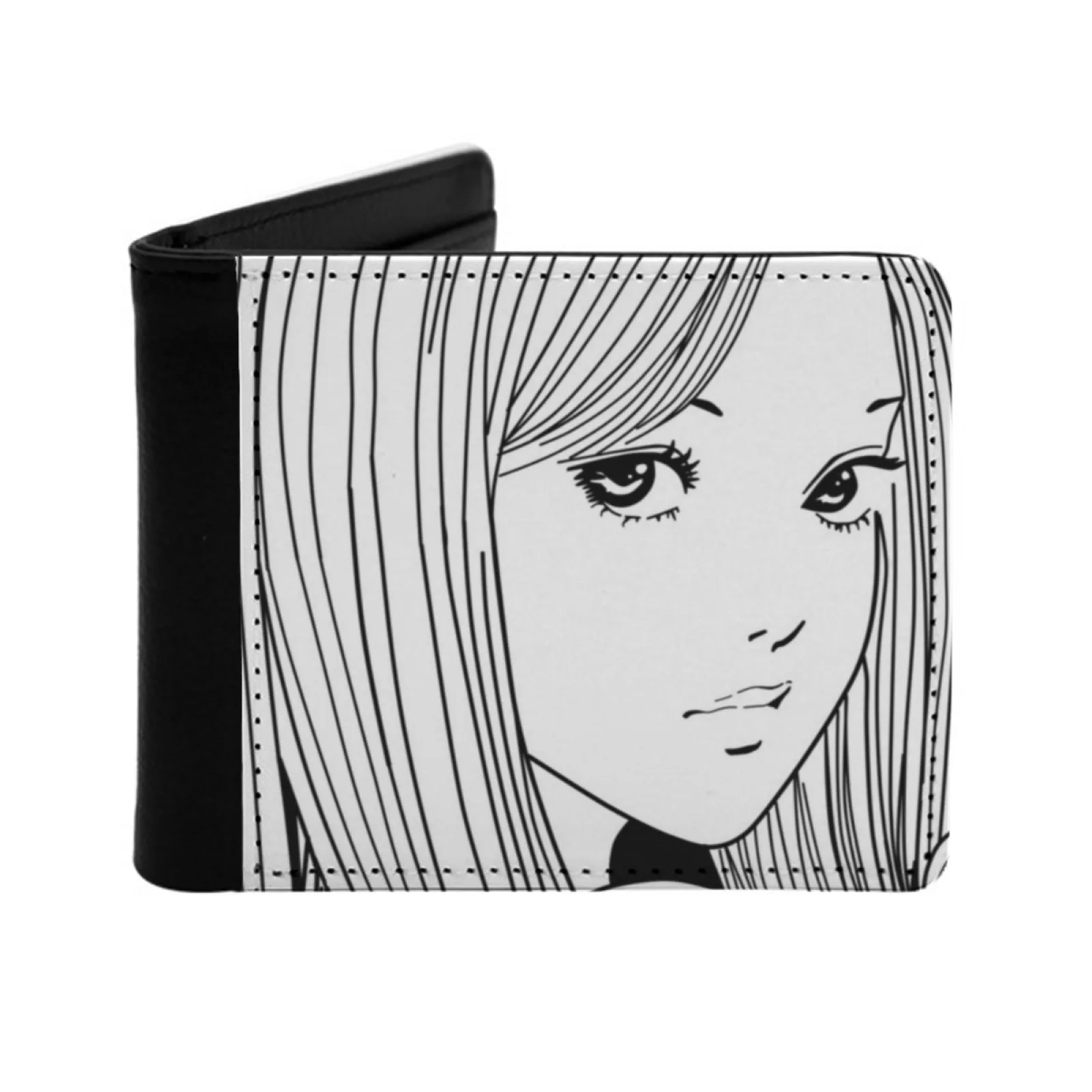 

Uzumaki Personalized Men's Leather Wallet Card Money Bag Pu Leather Wallet Uzumaki Ito Junji Manga Anime Gyo The Dissolving