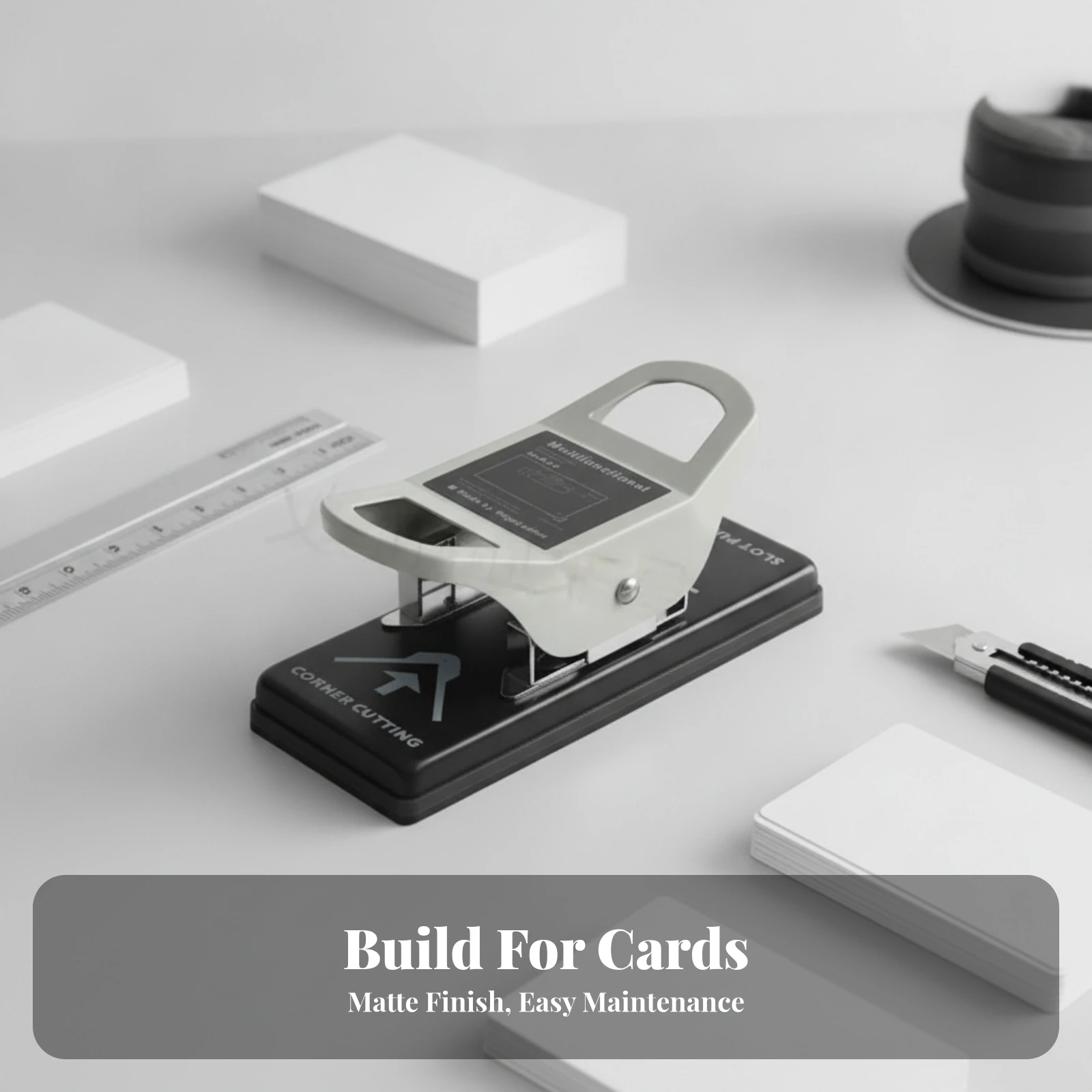 Slot Punch and Corner Cutter Multifunctional Manual Card Puncher Corner Rounder Punch Long-Lasting Ergonomic for Crafters