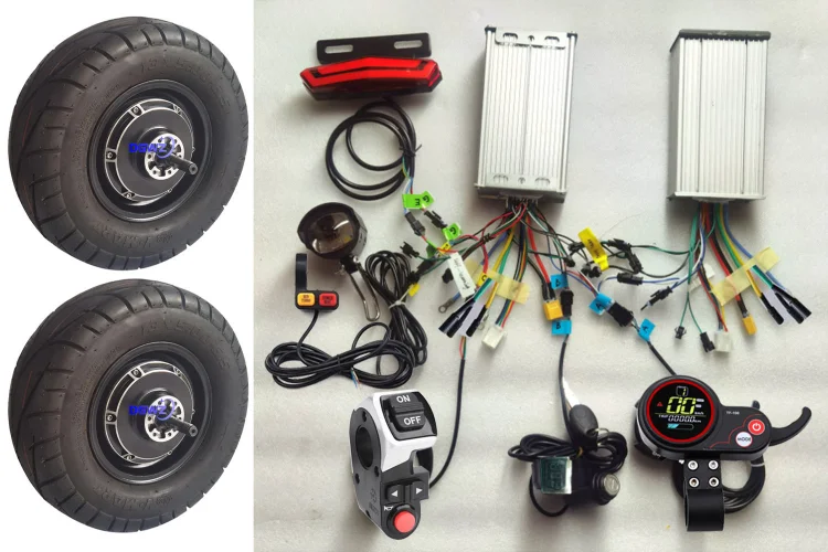 طقم تحويل الدراجة الإلكترونية  - مراجعة Dual Motor Ebike Kit 2000W وسعره