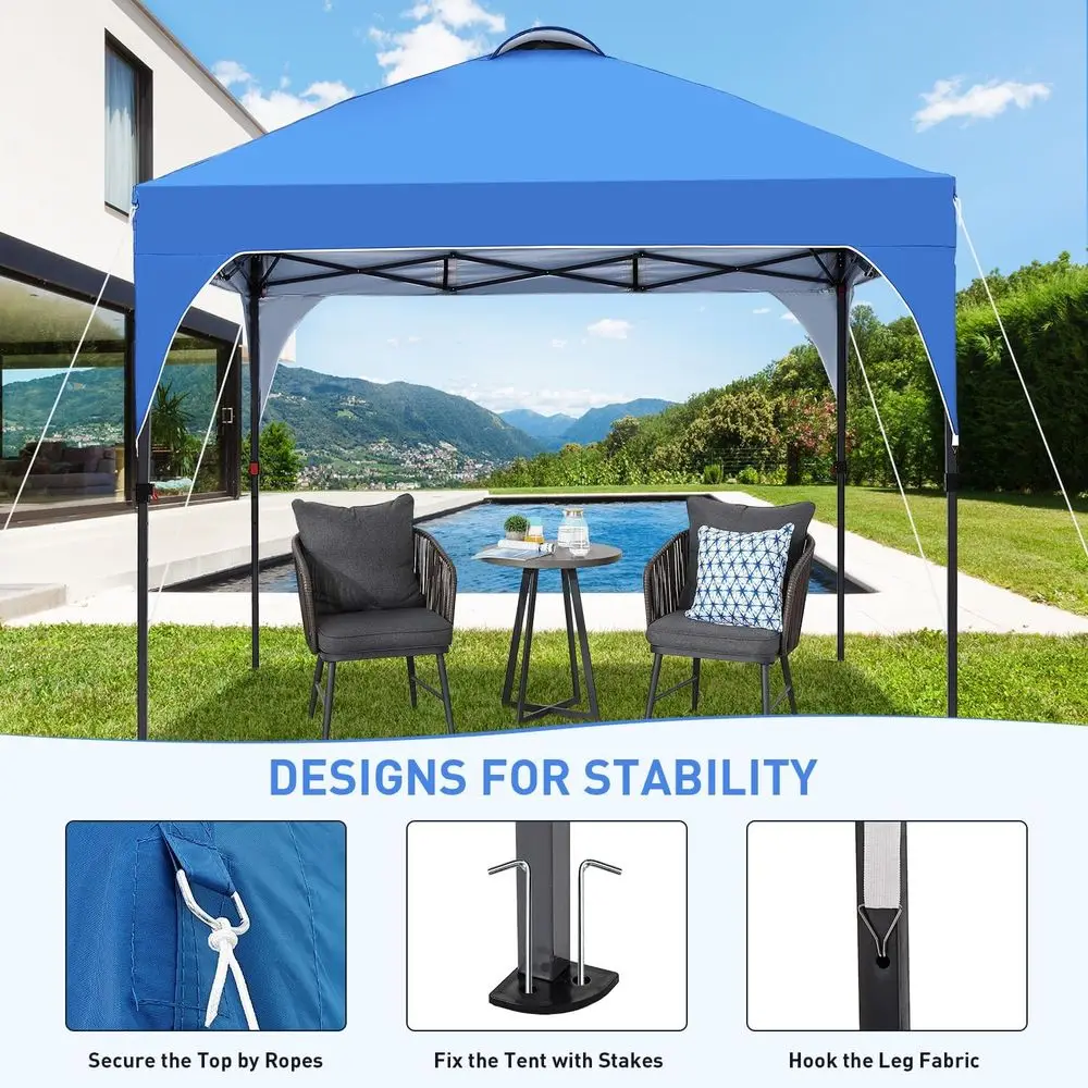 10x10 Up Tent, Outdoor Gazebo with Carrying Bag | 3 Adjustable Heights, Portable Shelter for Events, Parties, Camping, Outdoor A