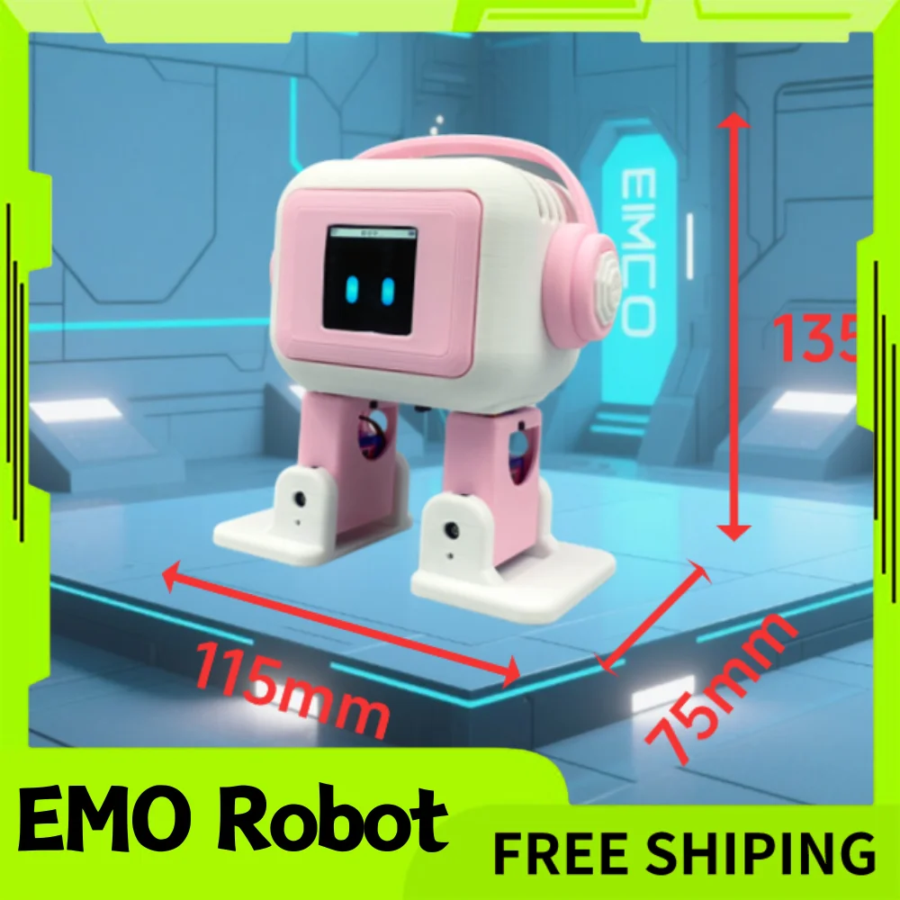 Robot AI EMO ESP32-S3 Control principal pantalla de 1,54 pulgadas Robot interactivo inteligente compañero de reconocimiento de voz para niños