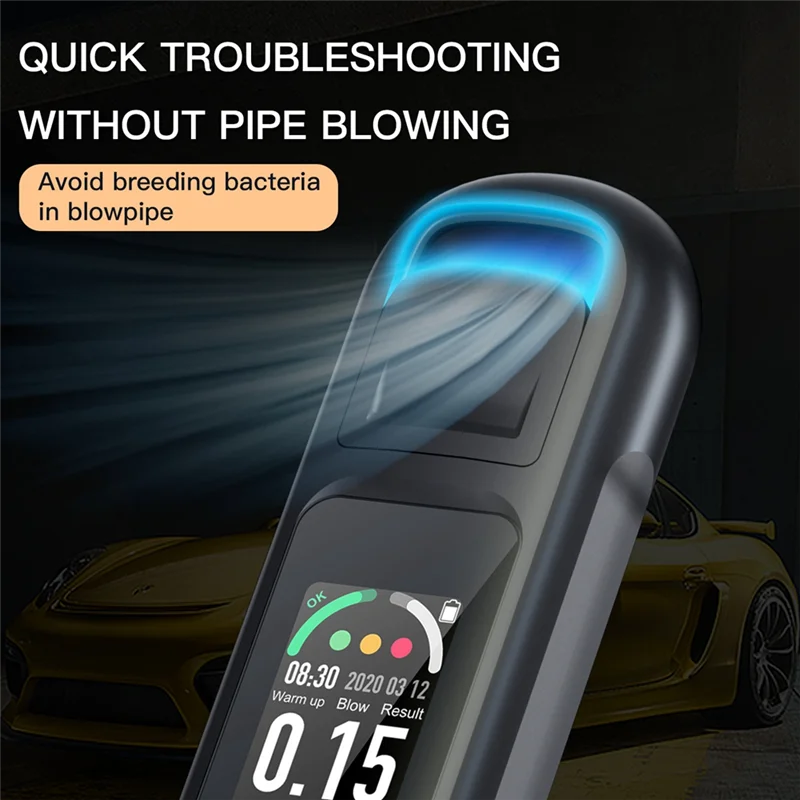 Alkohol Non-Kontak Dengan Layar Tampilan LED Fungsi Memori Penyimpanan Data 50 Grup-Y18A