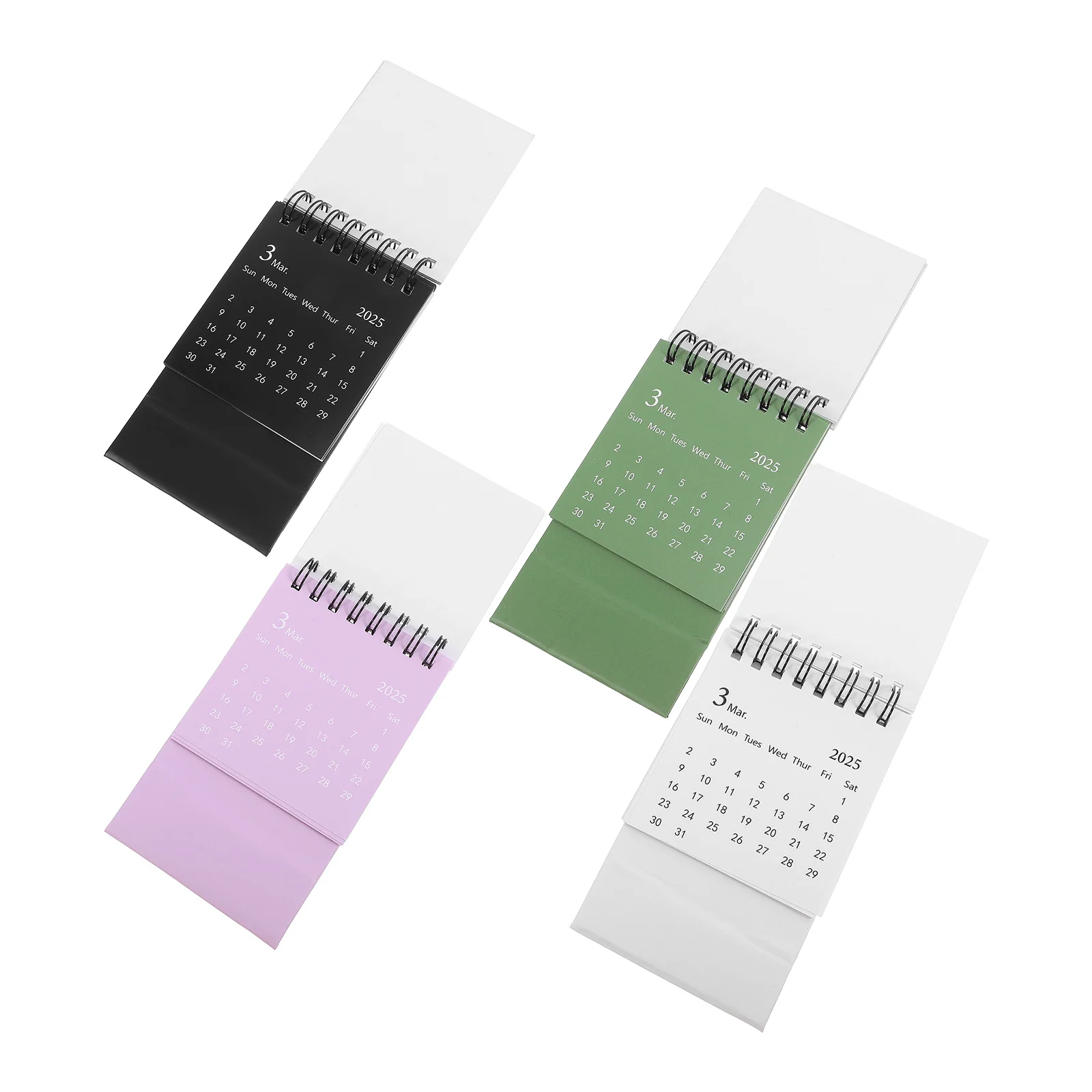 

4pcs Desktop Minimalist Portable Pocket-Sized Table Calendar For Office Desk Study Home Decor Small Stylish Long-Lasting Paper