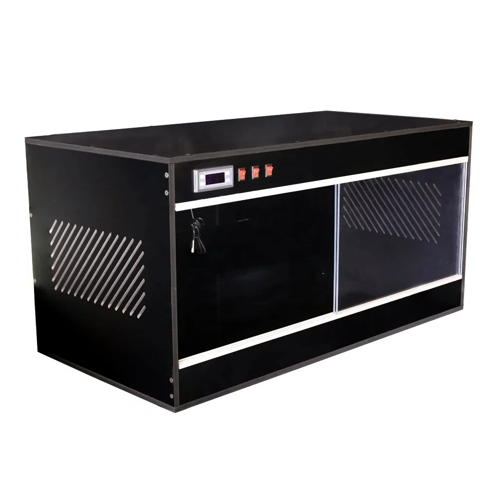 

4*2*2 Foot Simple Solid Pattern Reptile Terrarium Cage with Sliding Door Feeding Box Bearded Dragon Lizard Spider Pet Cages