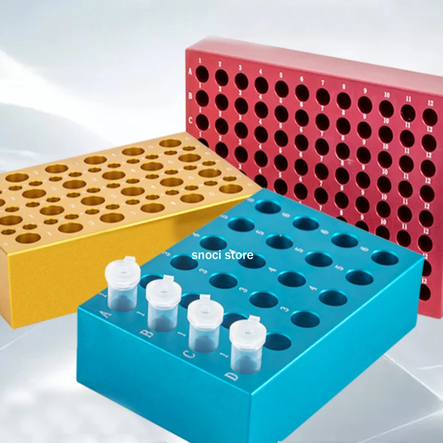 Low Temperature Metal Ice Box Laboratory PCR Centrifuge Tube Rack Pre-cooled Metal Plate 0.2/1.5ml/15ml/50ml