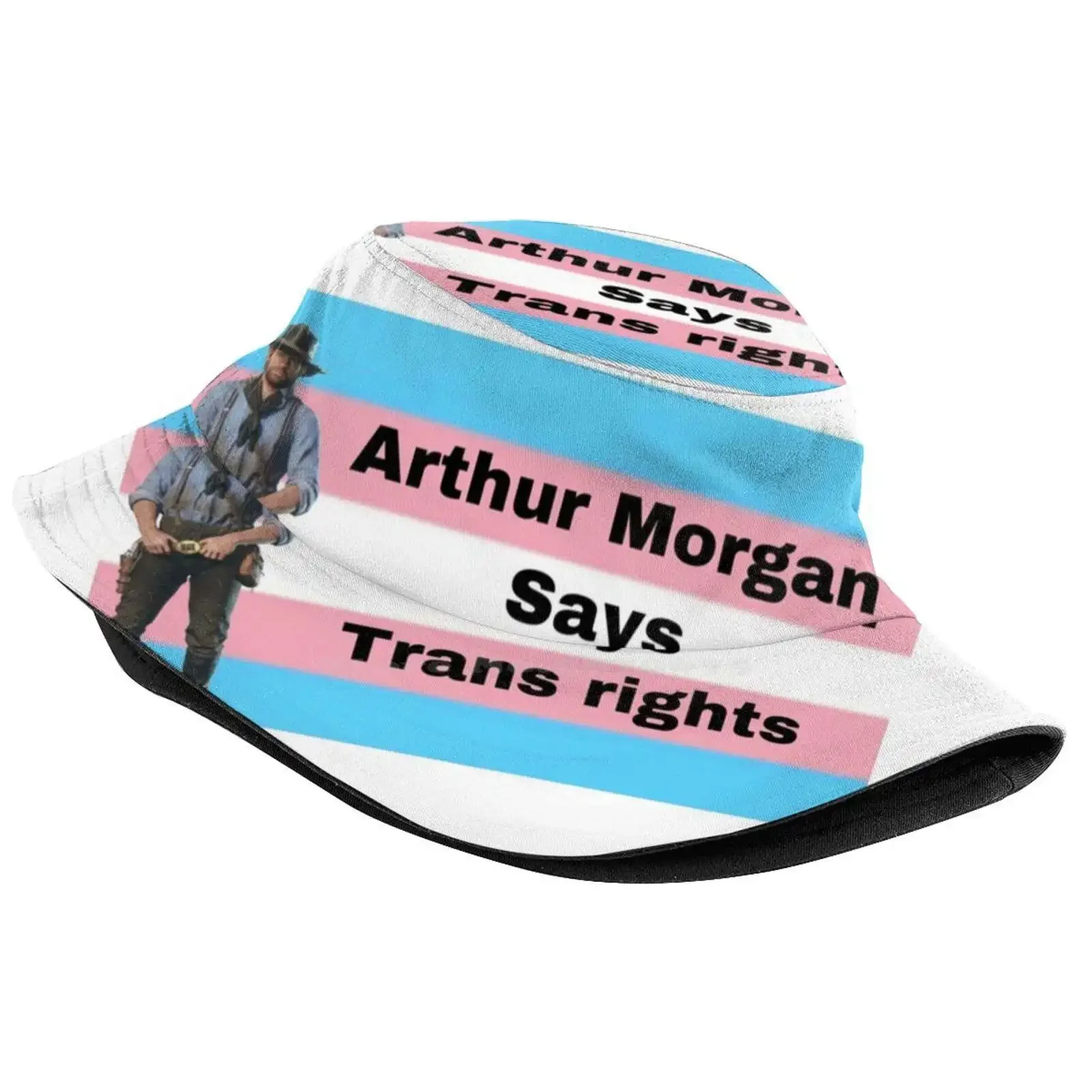 Arthur Morgan Says Trans Rights Sun Cap Fisherman Hat Bucket Hats Redemption 2 Arthur Morgan Rdr2