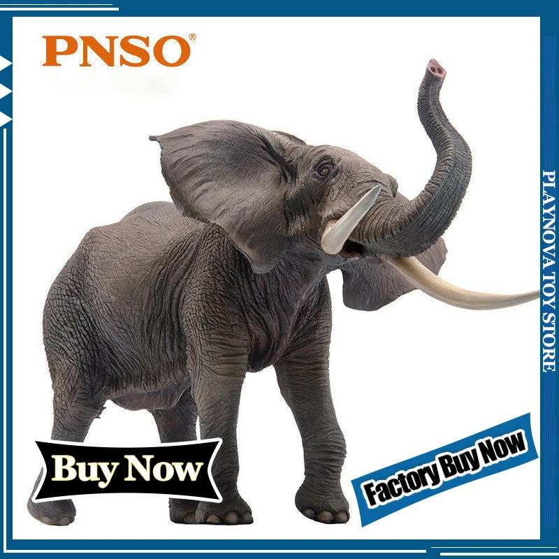 

Игрушка-слон PNSO, реалистичная модель, длина 35 см, для развития чувства симпатии, подарок для детей