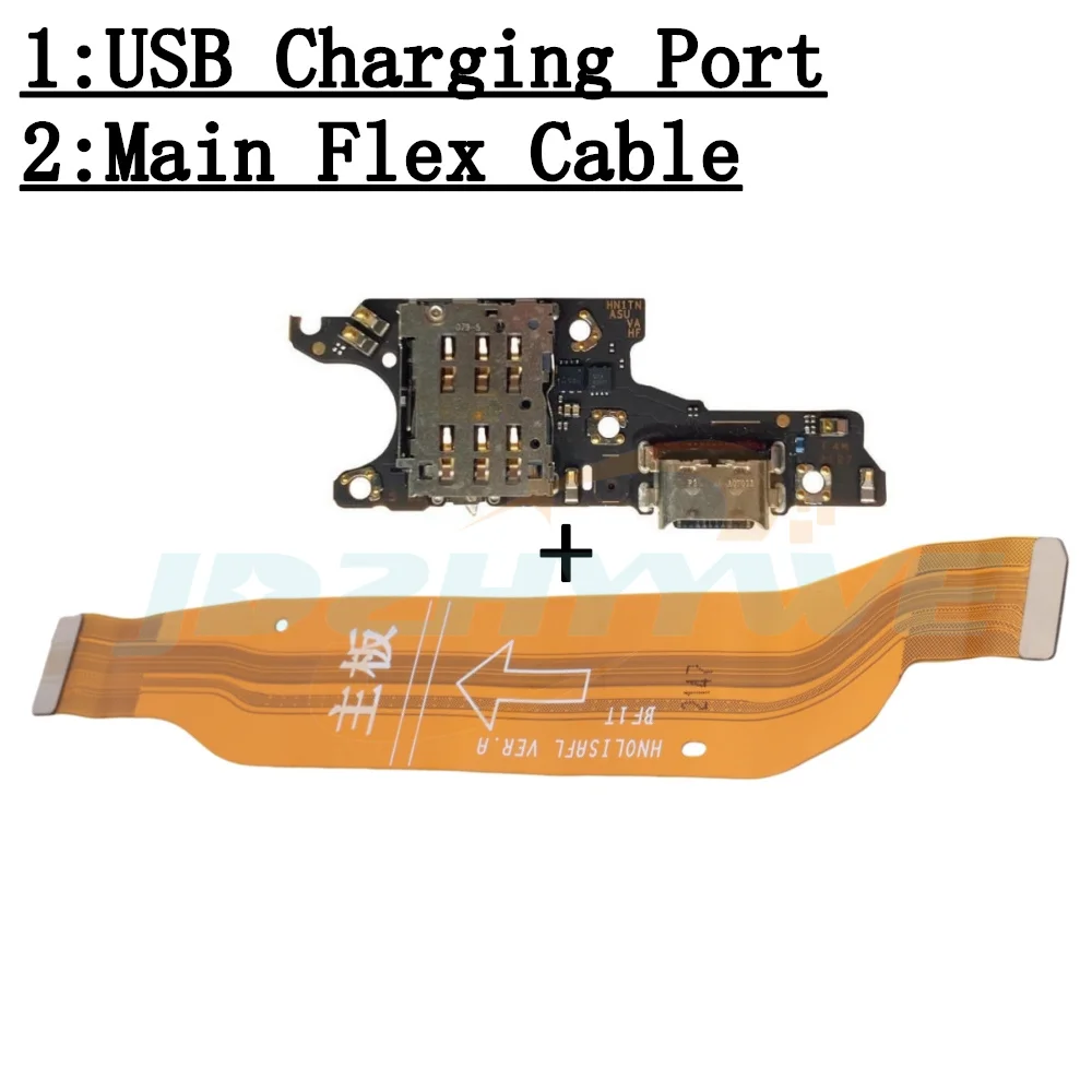 SIM Card Reader Board Dock Connector USB Charging Port Board For Honor 60 Pro 60pro TNA-AN00 Main Motherboard Flex Cable Parts