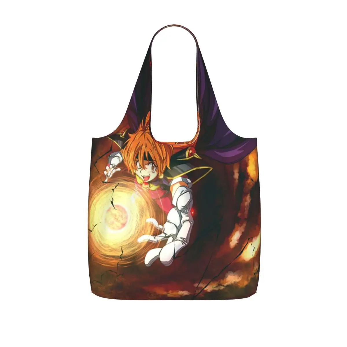 Lina Inverse Dragon Slave Slayers Shopping Tote Bag Canvas Large Capacity Shoulder Bags Shopper Grocery Handbag for Women