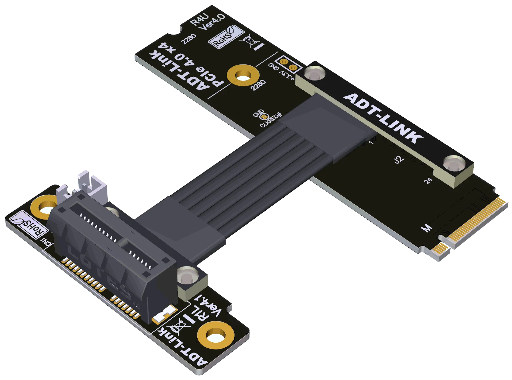 

PCIe x1 extension cable supports NVMe solid-state drive interface PCIE 4.0x1 full speed gen4 16G/bps