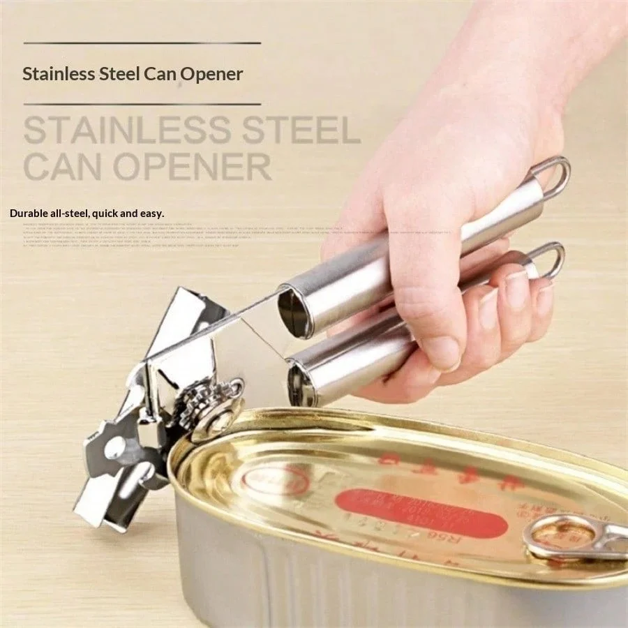 Iron Can Opener Stainless Steel Multifunctional Beer Bottle Manual Can Opener Capper