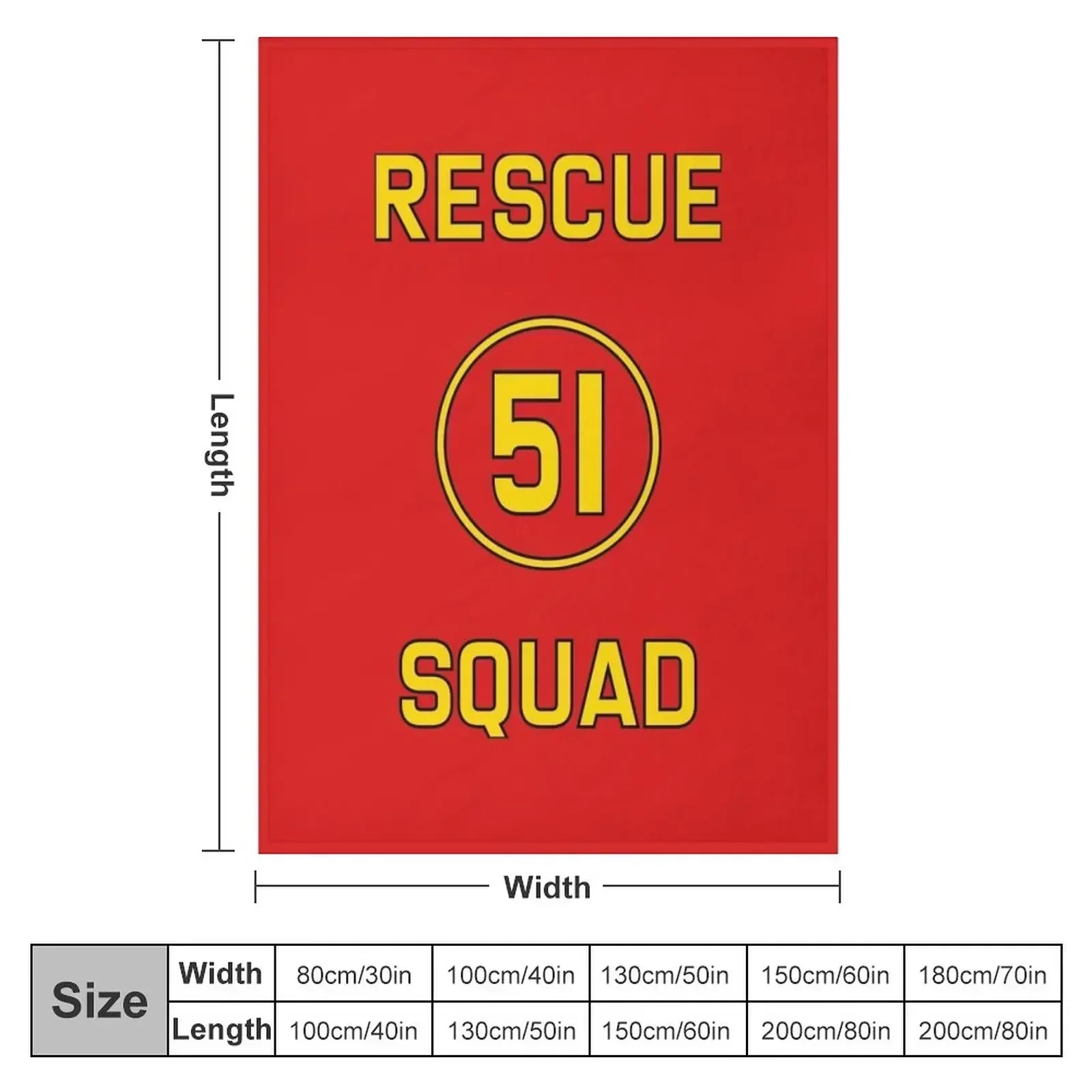 Emergency Squad 51 Rear of Truck Reproduction Logo Throw Blanket funny gift For Sofa Thin Sleeping Bag Designers Blankets