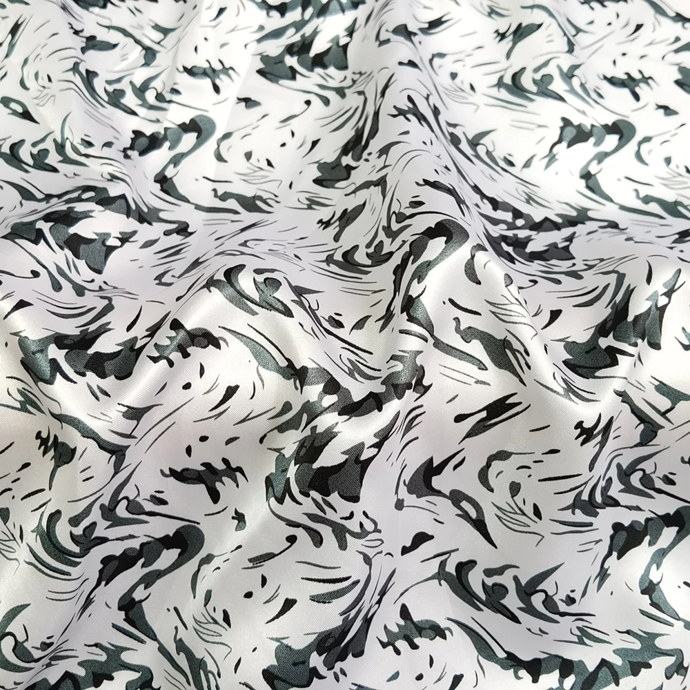 1 Meter x 1,48 Meter Geometrisches Webmuster Satin-Material Seidig Weiches Polyester Charmeuse Futterstoff Schal DIY Stoff – Detail 21
