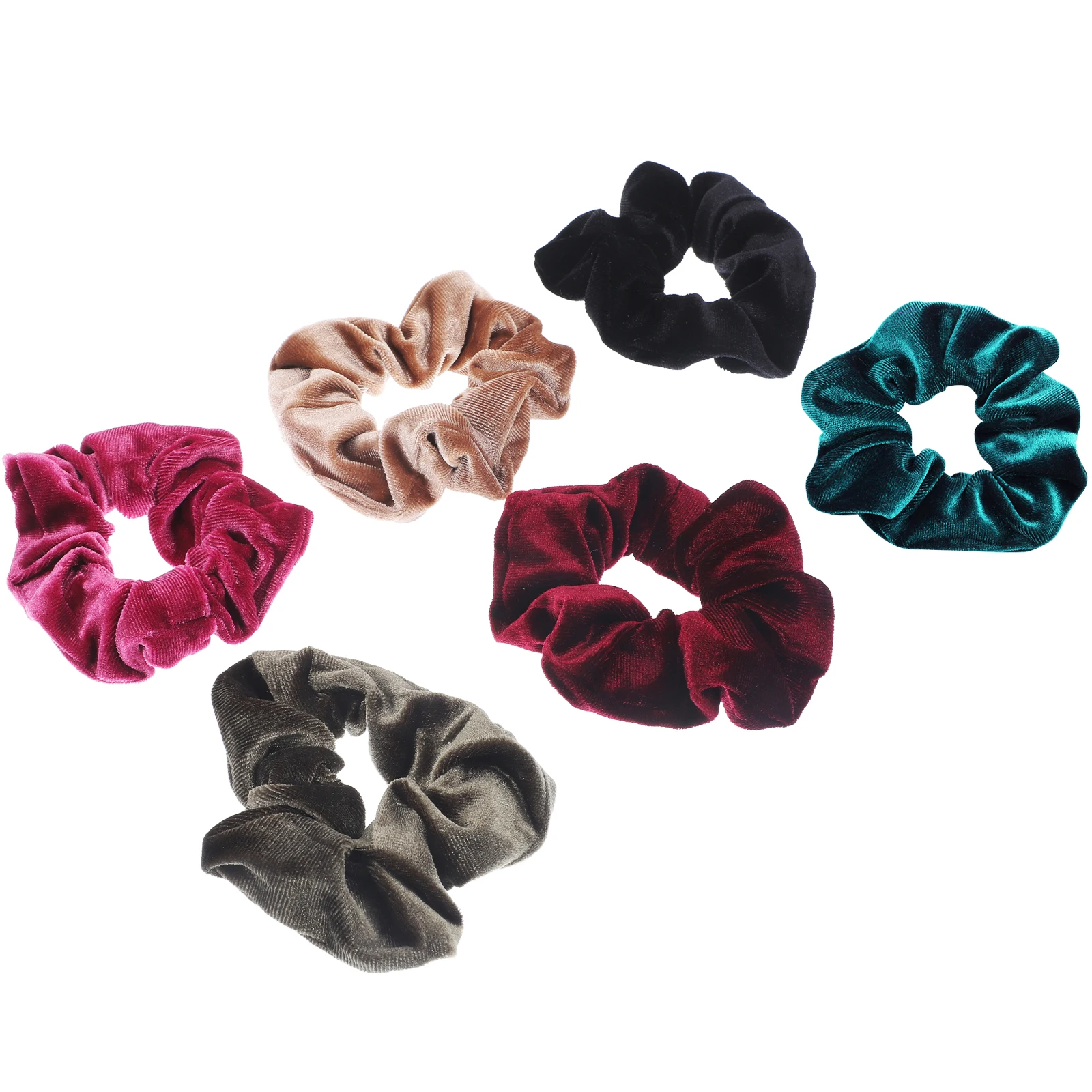 

6pcs Ties Elastic Scrunchies Durable Ponytail Holders Hair Accessories Fit Curly Scrunchies For Women Straight Hair Gifts