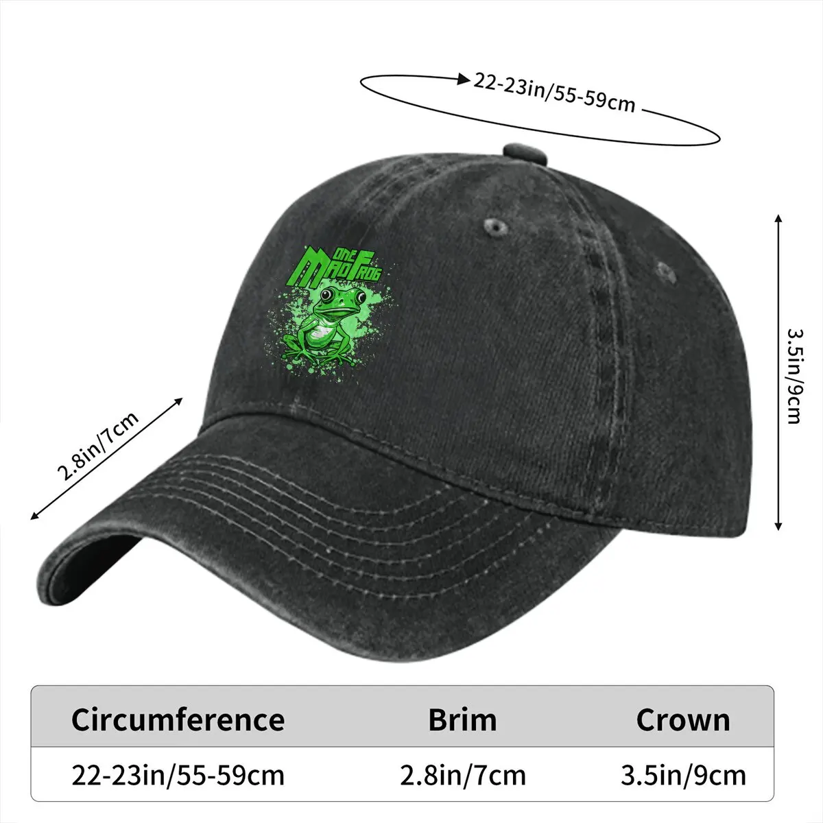 Mad Frog Baseball Cap Men Hats Women Visor Protection Snapback Frog Caps