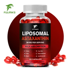 Liposomal Astaxanthin Capsules 24mg Promotes Cardiovascular Health & Accelerates Metabolism supporting Eye, Joint & Skin Health