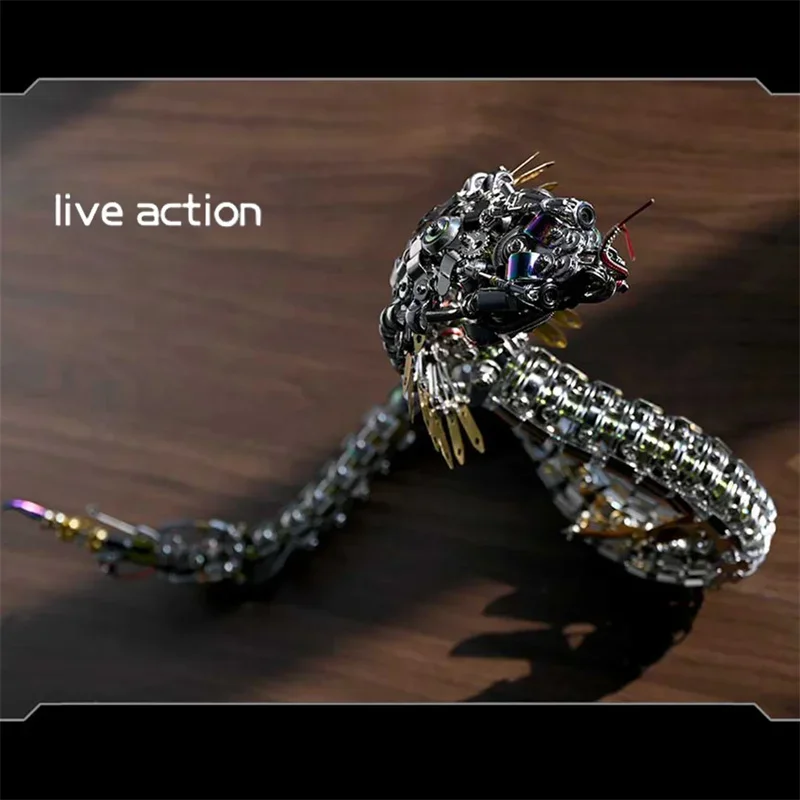 Mechanical Viper Cobra Snake 3D Puzzle Metal Model Building Kit Model DIY Assembly Toys