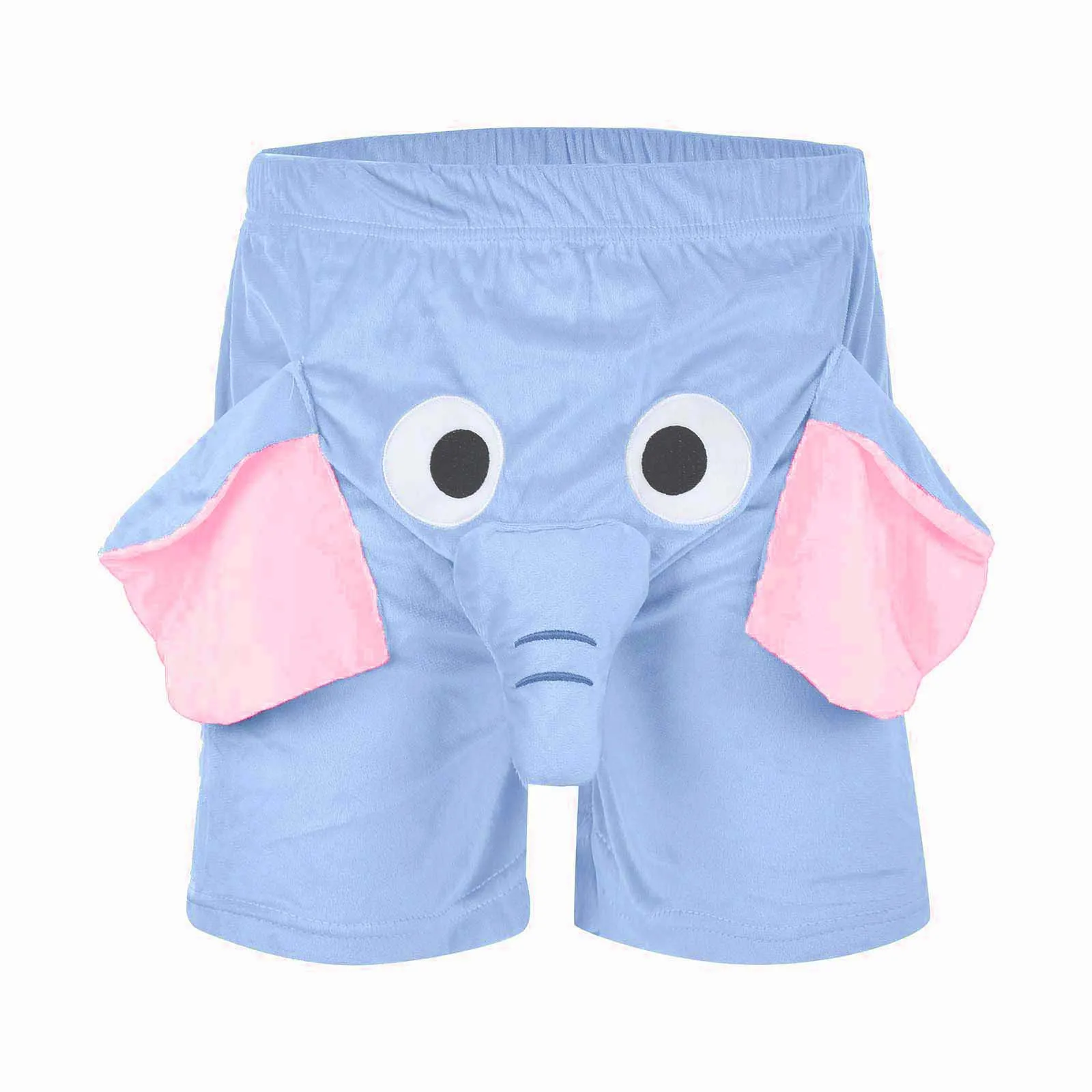 Men Boxer Briefs Funny Cartoon Elephant Long Penis Pouch Underpants Bulge Loose Comfortable Novelty Hombre Underwear Shorts Male