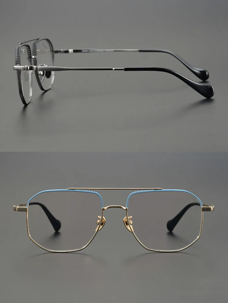 Japanische Design Pilot Titan Quadrat Gläser Rahmen Männer Optische Brillen Frauen Myopie Lesen Rezept Brillen Brillen – Detail 11