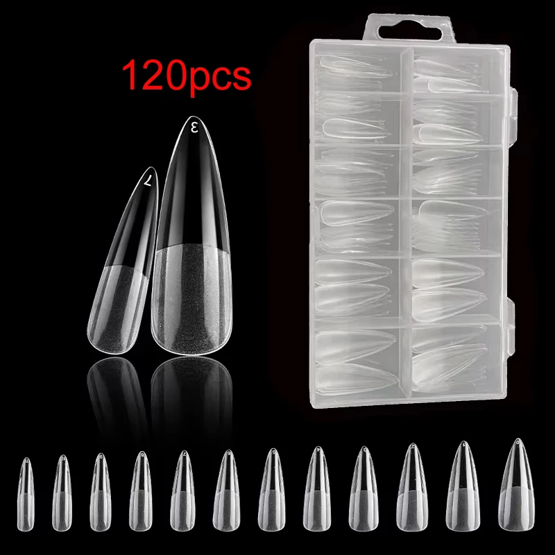 120 Durable Extended False Nail Tips, Full Coverage Nail Tips, Real Finger Nails, Ultra-Thin Uv Nail Polish, Quick Mold-Making, Hand Care Tools