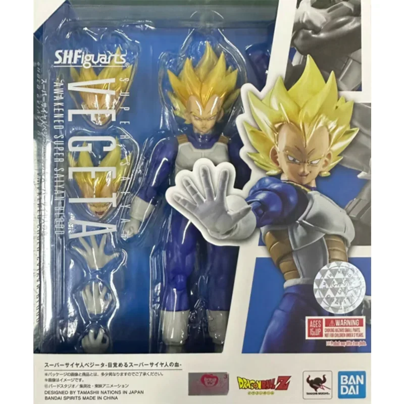 Original Genuine Bandai Anime Dragon Ball VEGETA  S.H.Figuarts AWAKENED SUPER SAIYAN BLOOD Model Toys Action Figure Gifts Kids