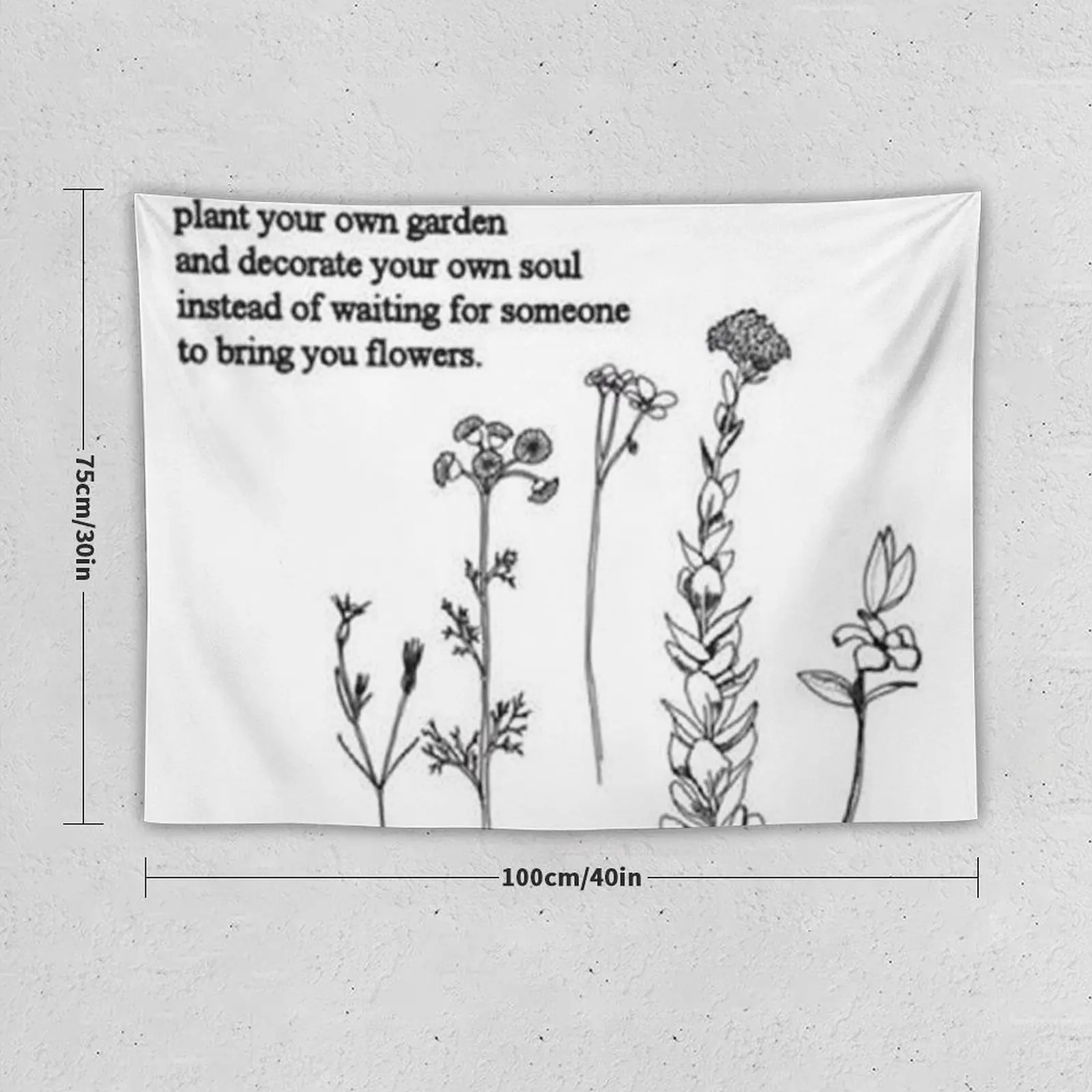 flower poem Tapestry Home Decor Accessories Decoration Aesthetic Room Decoration Aesthetic Aesthetics For Room Tapestry