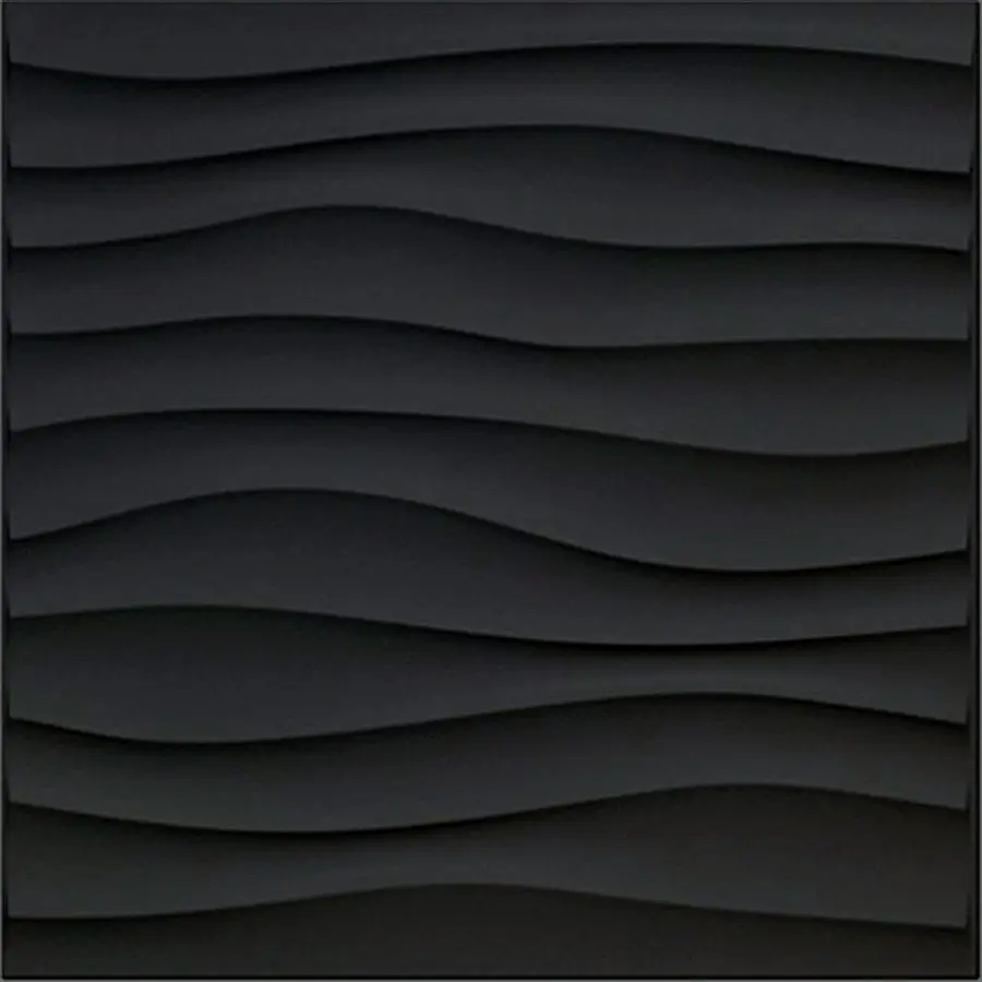 20 Pannelli 3D In PVC Nero 30x30 Cm – Copertura 1,8 M², Decorazione Parete Interna, Ignifughi E Personalizzabili - Foto 1