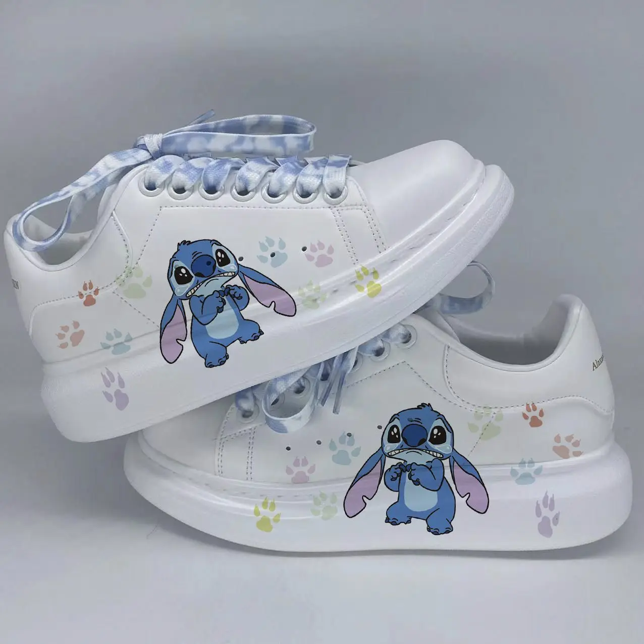 Disney Lilo & Stitch Board Shoes 2023 New Fashion White Shoes Couple Tennis Shoes Men Casual Sneakers Women Running Shoes