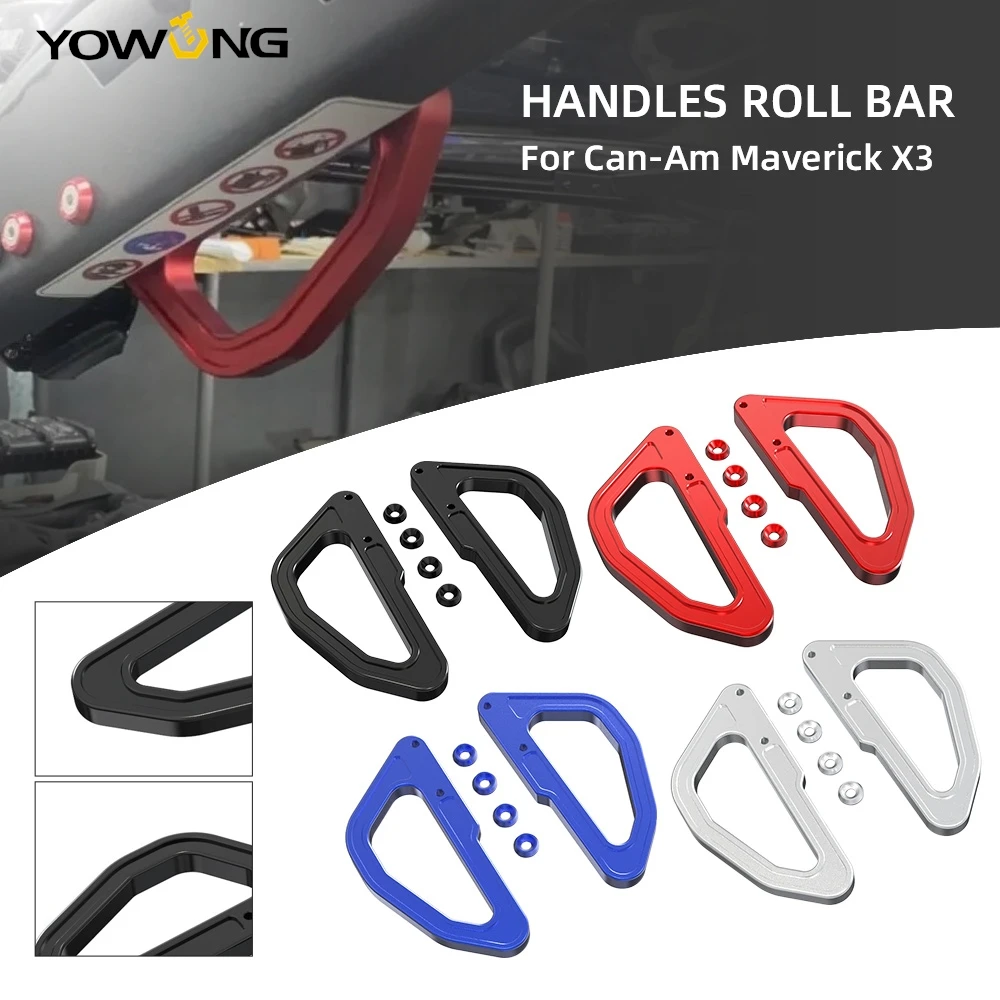 

For Can-Am 2017-2023 Maverick X3 XDS XRS XMR XRC Turbo Grab Handle Hand Holder Roll Bar grab handles Aluminum UTV Accessories