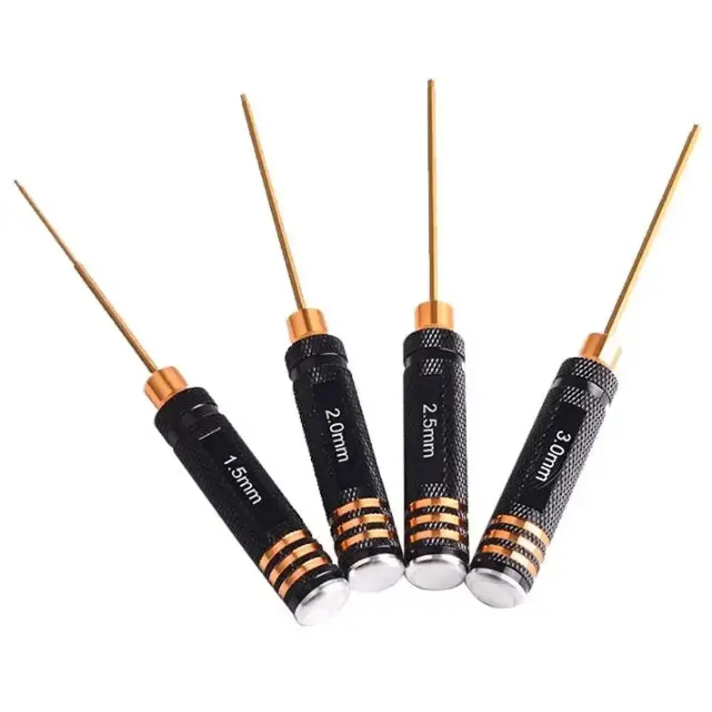 ใหม่ 4PCS RC เครื่องมือ Hex Screw Driver ชุดไทเทเนียมชุบแข็ง 1.5 2.0 2.5 3.0 มม.ไขควง Hex Key RC เฮลิคอปเตอร์รถ Rc ของเล่น