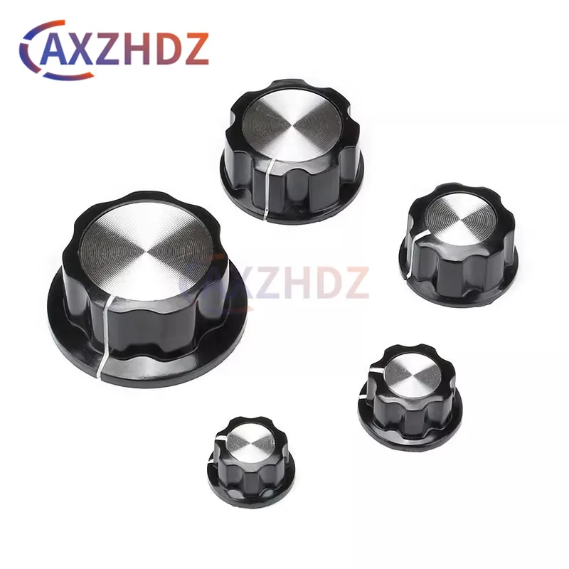 

5PCS MF-A01 MF-A02 MF-A03 MF-A04 MF-A05 Rotary Switch Potentiometer Knob Cap 6mm Hole RV24YN20S WTH118 WXD3 3590S WH148 RV/RK097