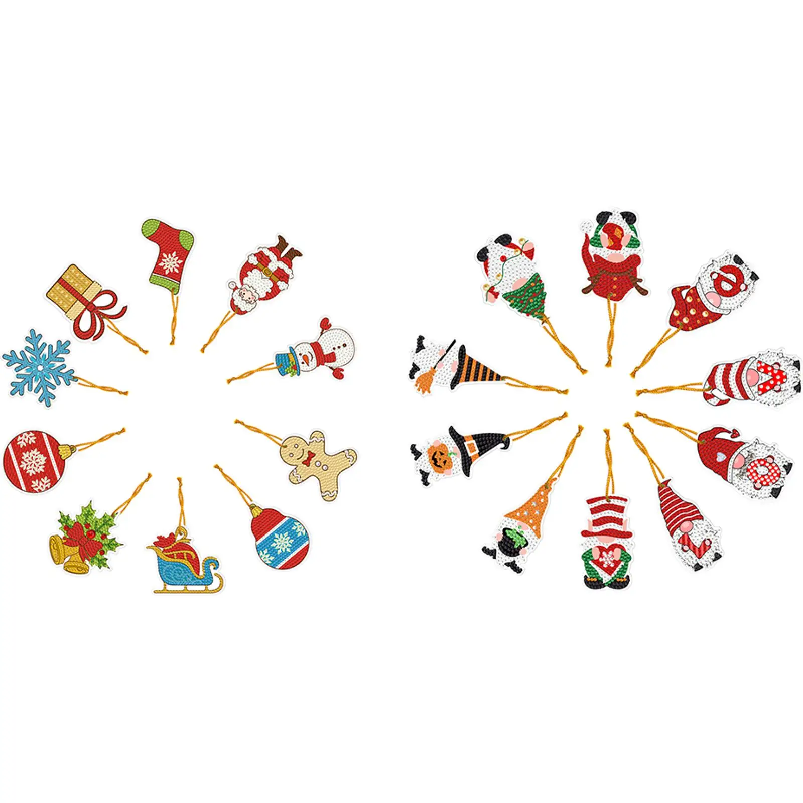 

Christmas DIY Diamond Mosaic Pendant for Tress Window Door Decorations Home Showcase Ornament Decor Kids Gift