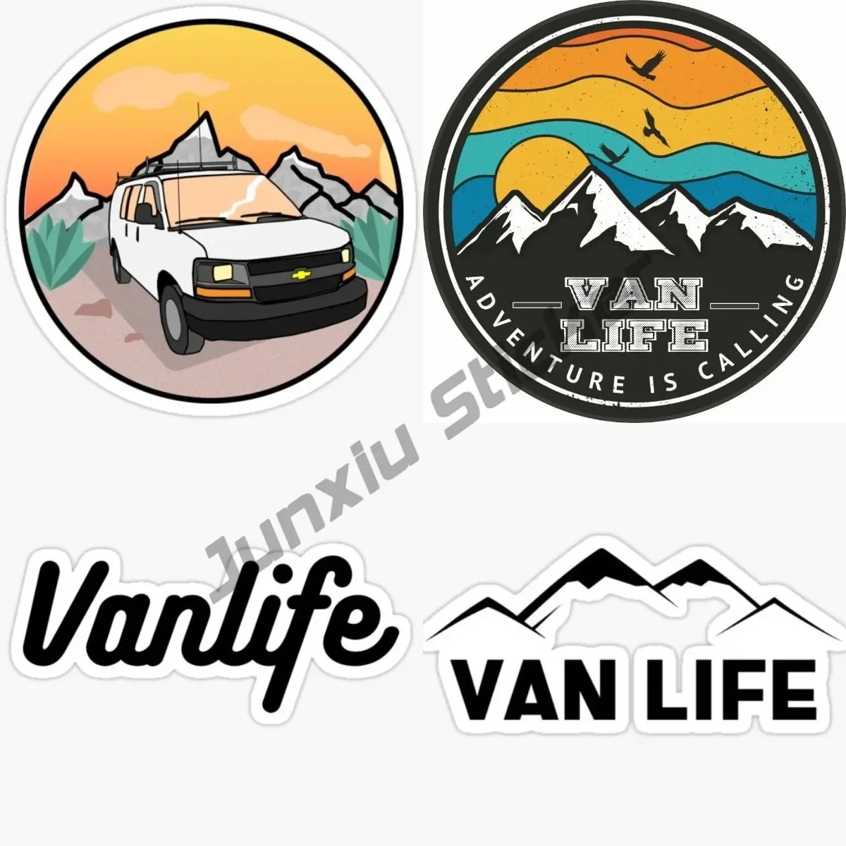

Van Life Adventure Vinyl Sticker Camping Decal Electric Motorcycle Off Road Waterproof Trunk Personality