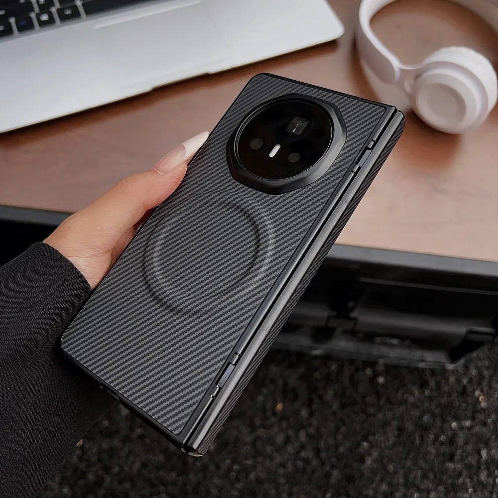 

Для Huawei Honor Magic V3 Чехол из твердого углеродного волокна Магнитный защитный чехол MagSafe для Honor Magic V3 Телефонный чехол