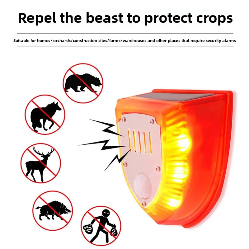 

Solar Drive Animal Drive Scaring Wild Boar Dog Barking Gunshot Magnetic Pull Wire Induction Timing Warning Light