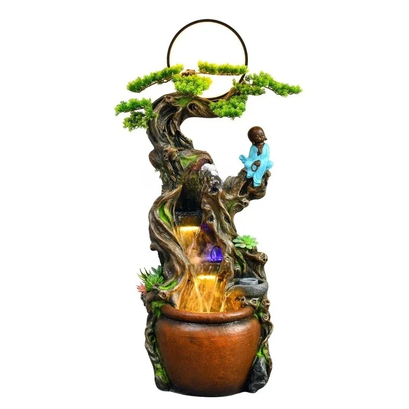 

Chinese Lucky Fengshui Wheel Decoration Living Room Circulating Water Office Fish Tank Housewarming Gift
