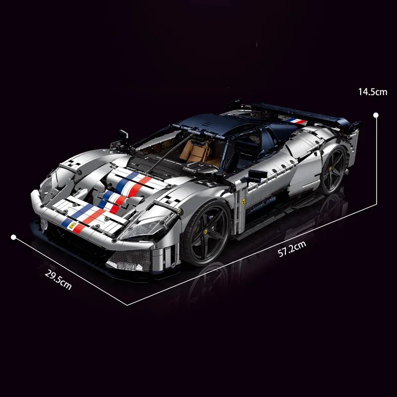 Nuevo F80 técnico Eikee 4703 Uds 1:8 juego de bloques de construcción modelo de coche súper deportivo juguetes de construcción para adultos niños regalos