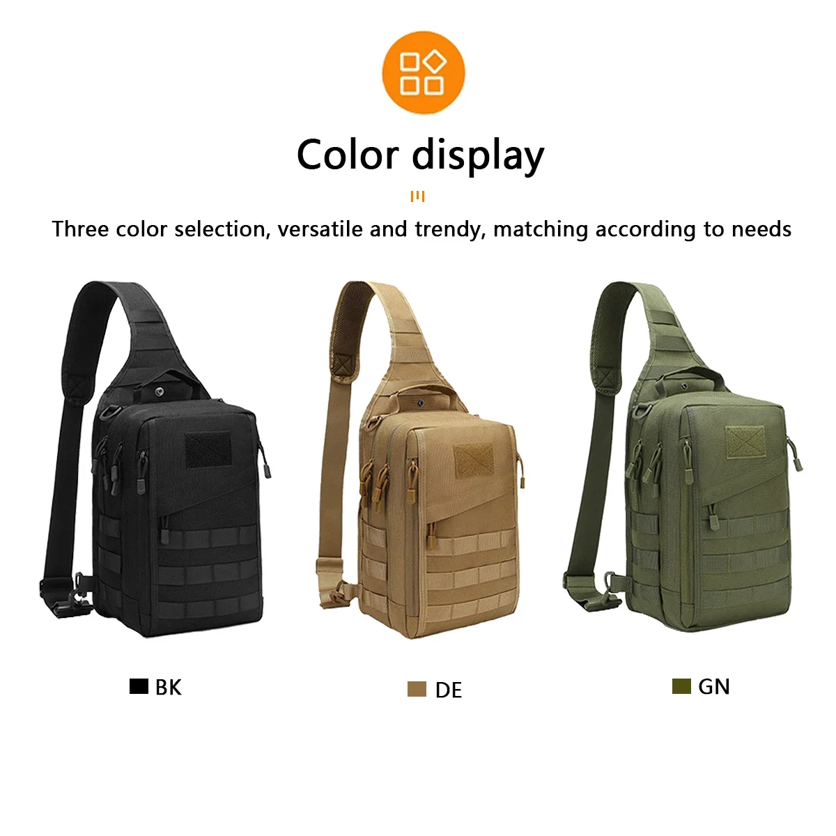 Tactical Chest Sling Bag Men's Riding Bags Outdoor Hunting Gun Holster Backpacks Climbing Molle Fishing Pouch Shoulder Backpack