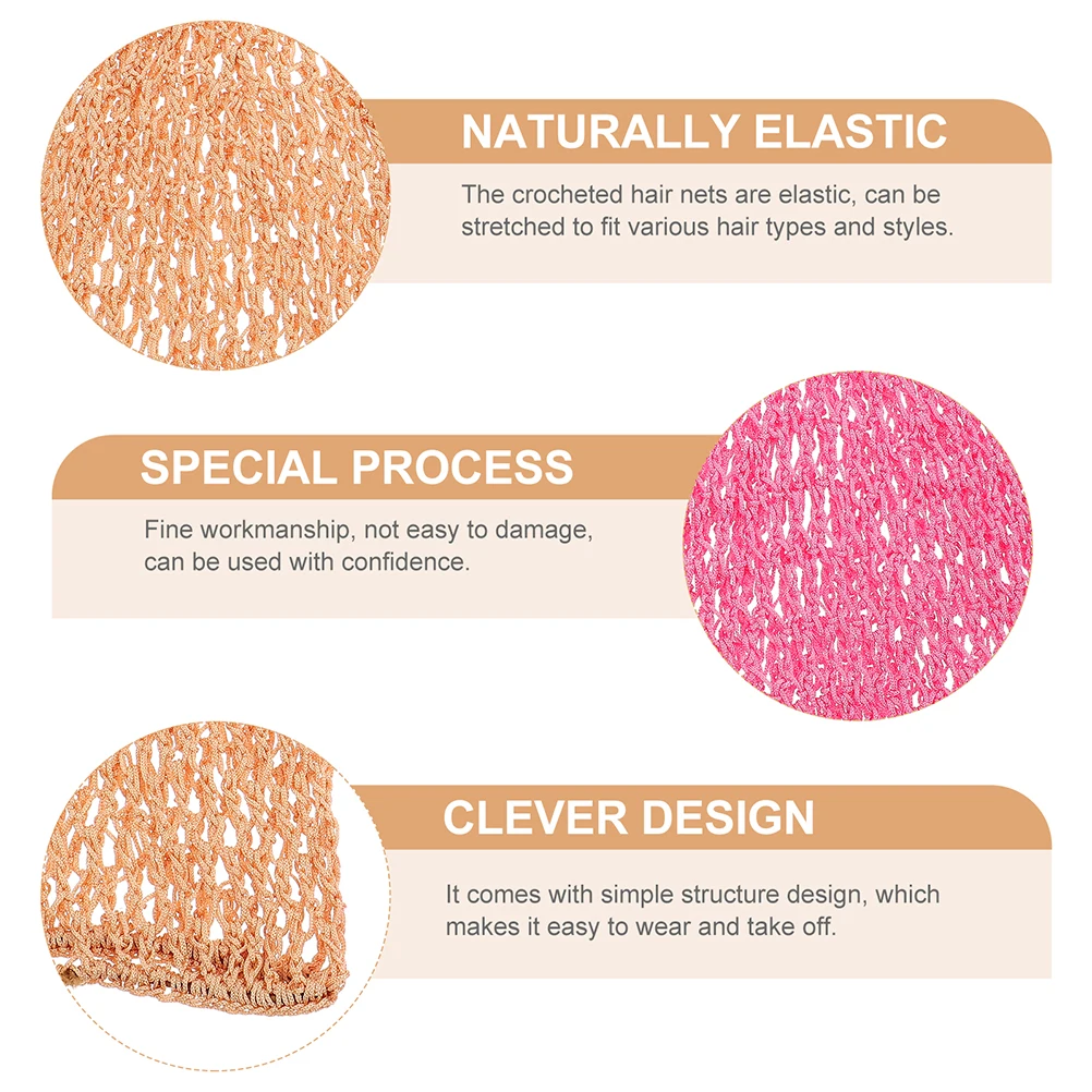 

Elastic Hair Net Cover Crochet Mesh for Women Girls Home Use Plopping Sleep Cap Comfortable Durable Haircare Snood Cap