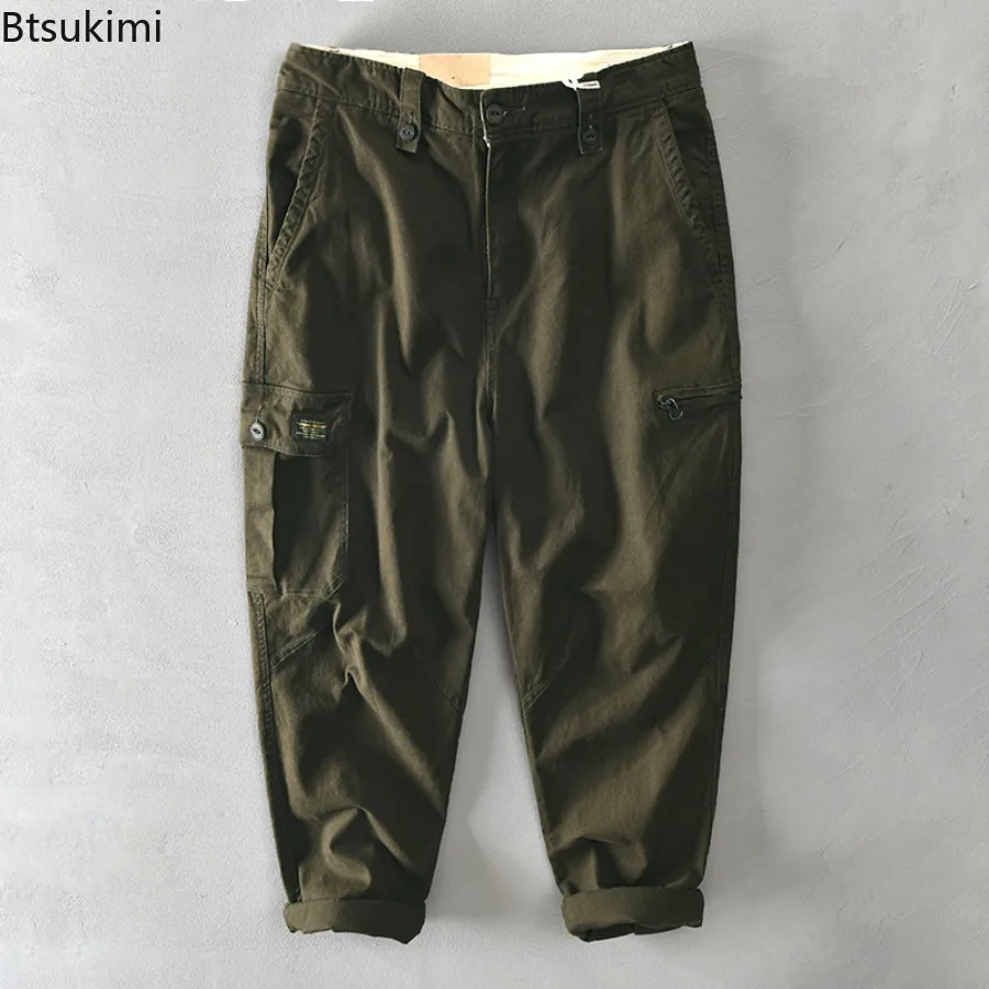 2025 Autumn Winter Men's Cotton Cargo Pants Fashion Multi Pocket Design Casual Baggy Pants Man Joggers Pants Harajuku Streetwear