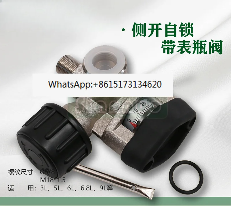 Air Respirator Accessories Gas Cylinder Valve Side Open Self-Locking Belt Meter