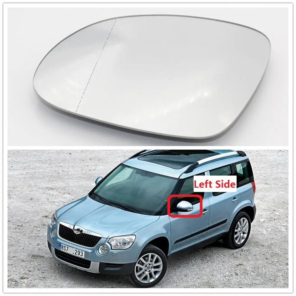 Dla Skoda Yeti 2010 2011 2012 2013 2014 2015 2016 2017 drzwi do stylizacji samochodu lusterko boczne podgrzewane szkło po lewej stronie kierowcy