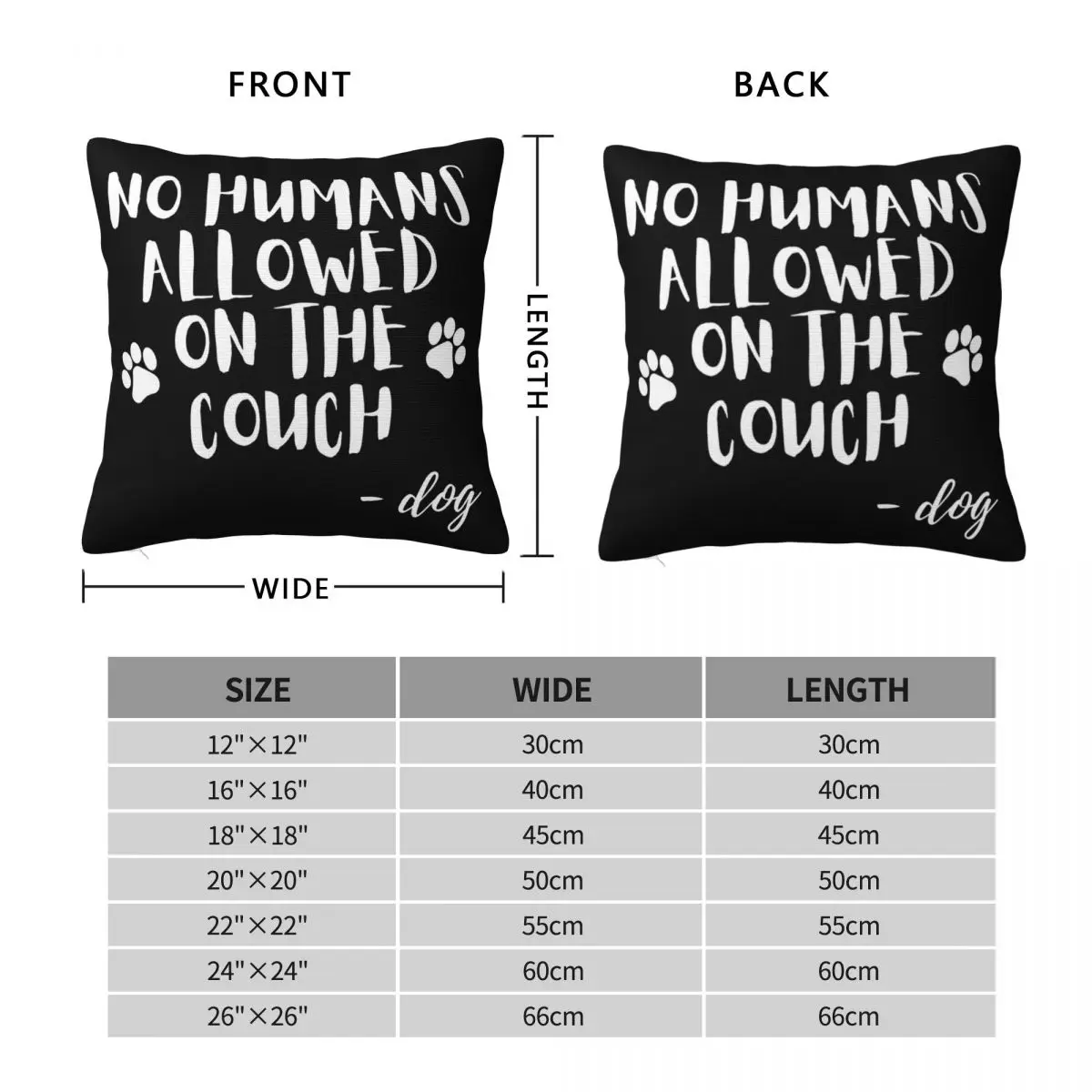 No Humans Allowed On The Couch White Pillowcase Polyester Linen Velvet Creative Zip Decor Pillow Case Bed Cushion Cover 18