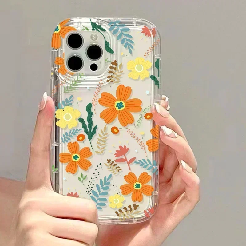 Weiche TPU Blume Handy hülle für iPhone 11 Hüllen iPhone 13 15 Pro Max 14 12 xr 7 8 plus x xs se 2020 14Promax 15Promax Funda Abdeckung