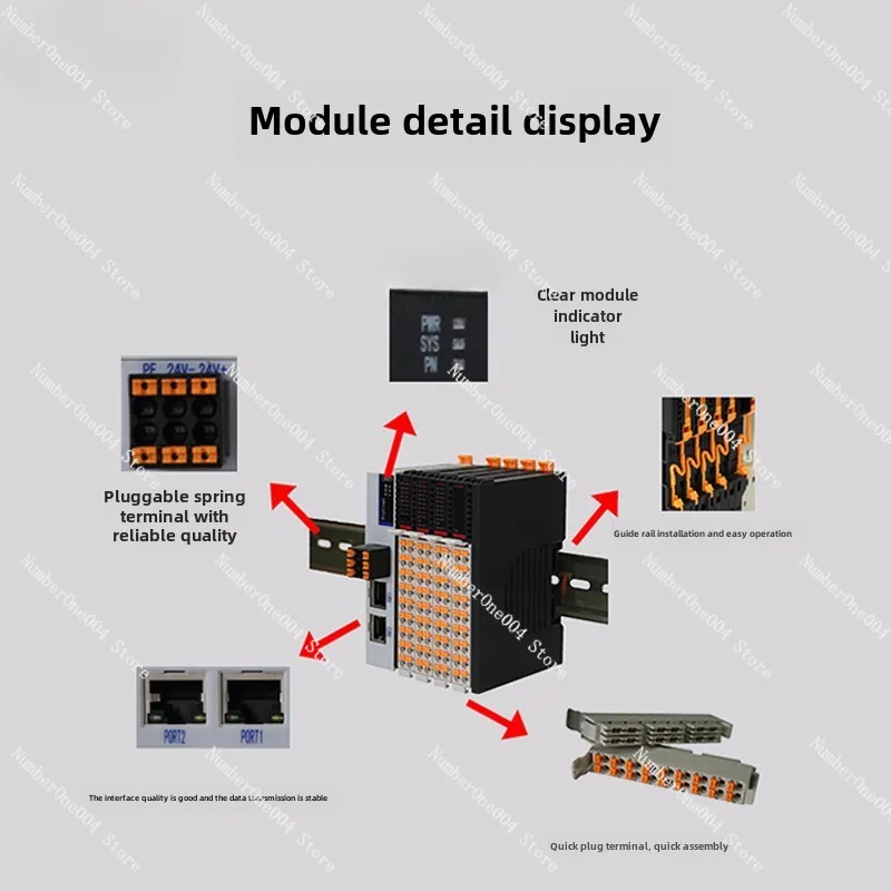 Blade Type PROFINET Remote IO Module Plug-in Distributed Digital Input Switch PLC