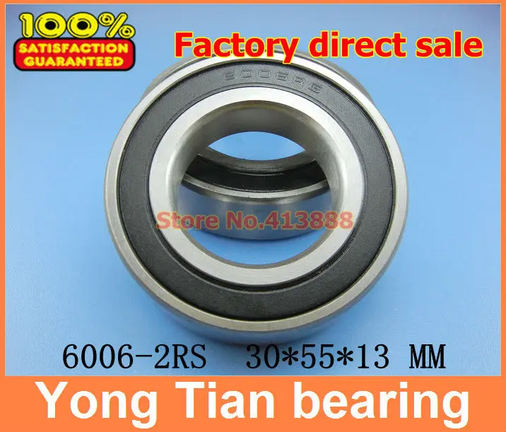 

NBZH bearing100pcs/lot Free Shipping Wholesale Deep Groove Ball Bearing Double Rubber Sealing Cover 6006-2RS 30*55*13mm