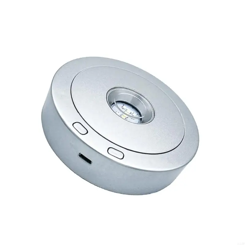   Multicolor LED Rotating Base Quiet Jewelry Display Stand Rotating LED Light Base
